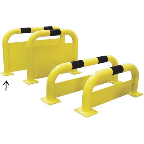 Barrera protección BARP6010NJ, con chapa antigolpes, negro/amarillo, diam76mm  Metalworks 758006010 (1/2)