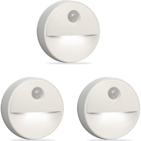 Veilleuse LED détecteur de mouvement Teinte induisant le sommeil grâce aux ampoules LED Fonctionnement sans fil Parfait pour les armoires de salle de bain, les escaliers et plus (1/5)