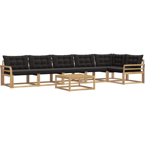 Outdoor Sofa Set 7 pcs White and Black 79 x 79 x 37 cm vidaXL (1/5)