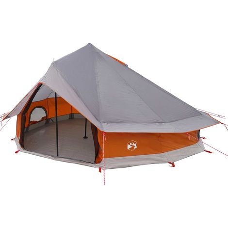 Carpa Tipi Gris y naranja 700 x 700 x 395 cm Poliéster y Acero