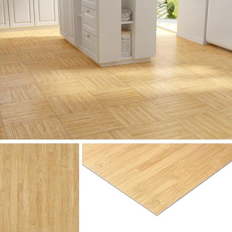 Dalle PVC Adhesive Sol Bois Hêtre Clair Carrelage Adhesif Sol 30x30 Lino Sols Adhesif Chambre Dalle Adhesive Salle de Bain 32-Dalles Parquet Adhésif Sols Toilette Cuisine Revetement (1/5)
