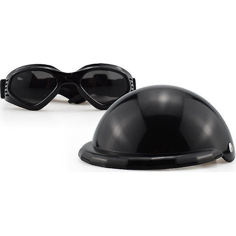 Casque de sécurité réglable pour chien avec lunettes de protection pour moto (1/5)