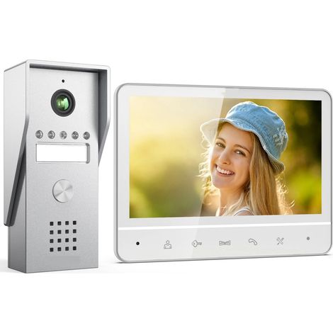 Sonnette avec fonction interphone et surveillance, caméra grand angle, déverrouillage domestique en un clic (1/5)