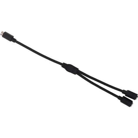 Câble répartiteur MINI DIN 6 broches mâle vers 2 MINI DIN 6 broches femelle, double blindage, 30 cm (1 pied). (1/4)