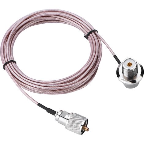 m langes PL-259-Koaxialkabel (Stecker auf Buchse) für UHF-Mobilfunkantenne (1/5)