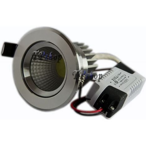 FARETTO COB LED 5W 7W 10W 15W INCASSO ALETTE A MOLLA CON LED DRIVER BIANCA Non applicabile,5 W