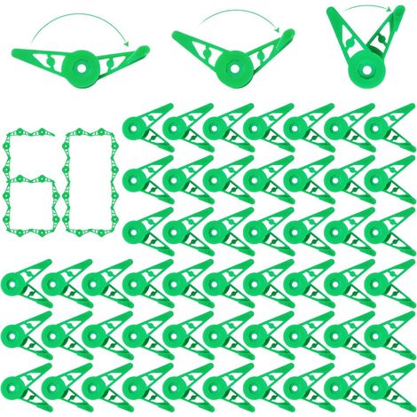 60 Pièces Réglables à 360 Degré Plant Bender Clips d'entraînement à Faible Stress Réglable Plante Cintreuse Cintreuses de Plantes Clips pour Jardin Plantes Légumes Fleurs (Vertes)