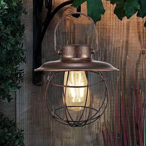 Lampes solaires d'extérieur-lampes solaires rétro en métal qui peuvent être suspendues dans les jardins,les cours et sous arbres