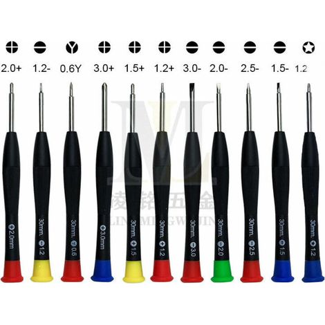 DEBUNS Set di 11 mini cacciaviti magnetici a taglio Phillips per orologi, occhiali, gioielli, computer, laptop, elettronica di precisione (1/5)
