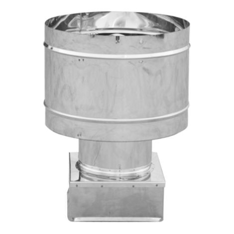 FUMAIOLO 4 VENTI BASE QUADRA ACCIAIO INOX Misura: mm 250x250