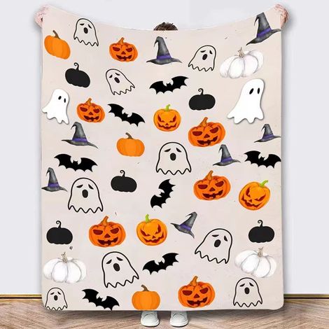 Couverture d'Halloween 75 cm x 100 cm, idéale pour les lits de fête - 42 (1/3)