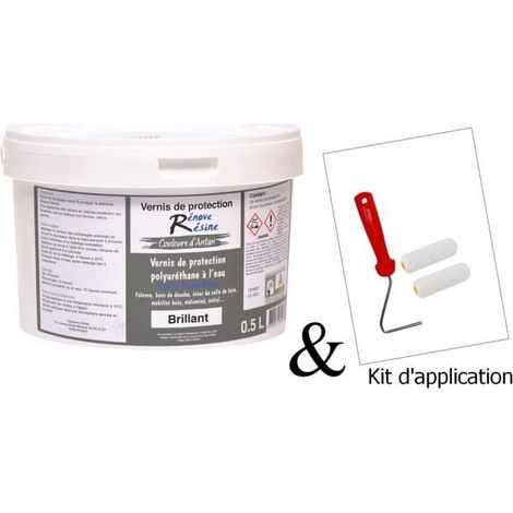Vernis de protection - 0.5L - Finition Brillant - Multi-support - Intérieur/Extérieur (1/4)