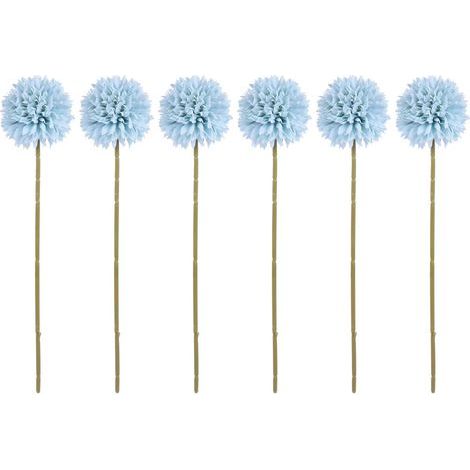 Löwenzahn-Blume, künstliche Zwiebelblume, Ball, Seide, Hortensien, Sträucher, Kunststoffbüsche, Pflanze für Braut, Hochzeit, Blumenstrauß, Hausgarten, Dekoration (blau) (1/5)