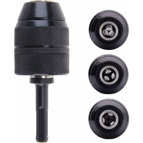 Adaptateur Sds Plus Mandrin autoserrant fermeture rapide 2-13 mm Mandrin Professionnel Robuste 1/2-20UNF Perceuse Sans Cl de Mandrin Fermeture Rapide Avec Adaptateur SDS (1/5)