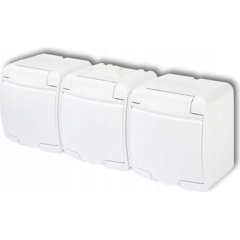 Dreifachsteckdose mit Erdung 3x(2P+Z) (1/2)