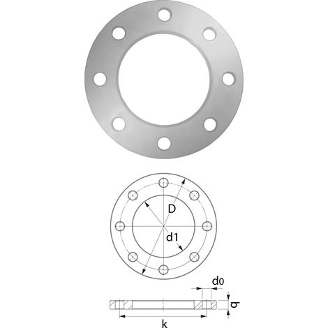 Flangia in acciaio PN16 - 110 DN100 (1/5)