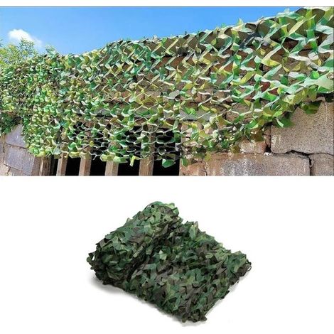 Rete ombreggiante mimetica - Decorazione da giardino - Decorazione per esterni - Ombra - Rete decorativa di sfondo mimetica - Verde - 200×300 cm - Poliestere (1/5)