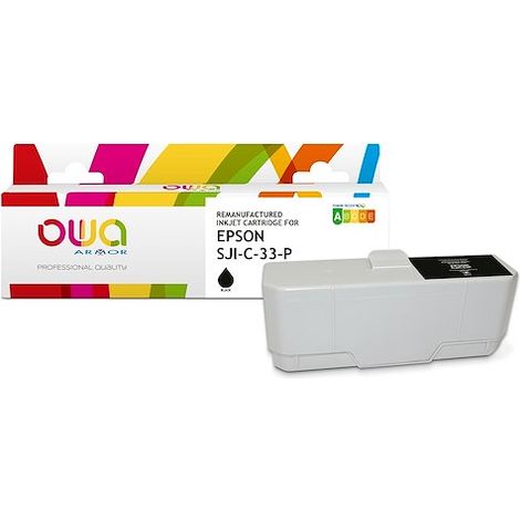 Cartouche OWA Compatible EPSON SJI-C-33-P-(K) Noire pour imprimante jet d'encre (1/5)