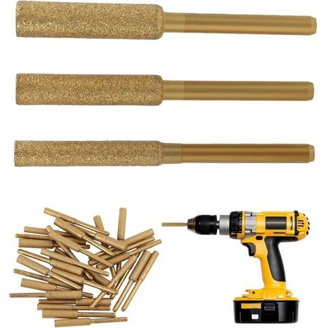 30 affûteurs de chaîne diamantés pour tronçonneuses (4 mm, 4,8 mm et 5,5 mm), différents types de chaînes, outil de polissage pour bois et métal. (1/4)
