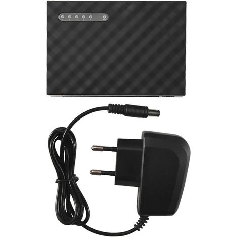 Commutateur réseau 5 ports RJ45 Gigabit Ethernet 1000 Mbps, répartiteur et hub LAN portable pour PC de bureau, prise UE, noir (1/5)