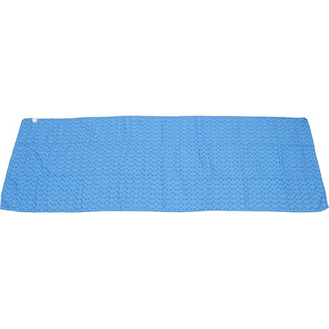 Serviette de Pilates en microfibre épaisse et longue, antidérapante, absorbante et infroissable, pour un usage quotidien (bleue). (1/5)