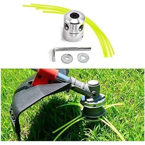 Testina universale per decespugliatore con filo tagliato in alluminio e nylon (con 4 fili)