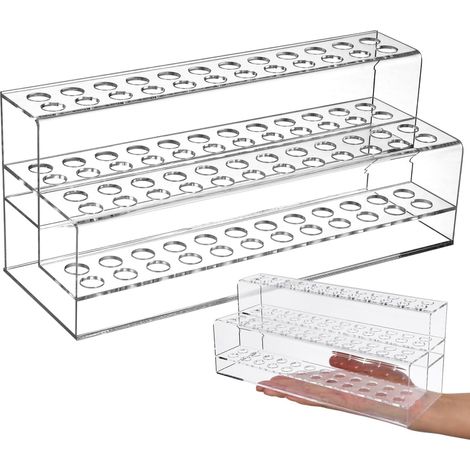 Transparenter Stiftehalter 24 x 8,7 x 10,2 cm, Schreibtisch-Organizer mit mehreren Fächern, große Stiftaufbewahrung für Zuhause und Schule (1/5)