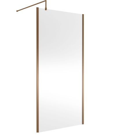 Balterley Framed Wetroom Screen, 1000mm, Brushed Bronze
