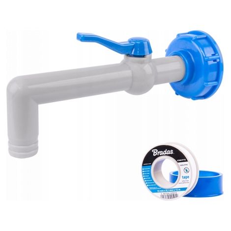 Bradas IBCS60-GTM903419 Grifo de 90° para manguera de 25mm (1/2)
