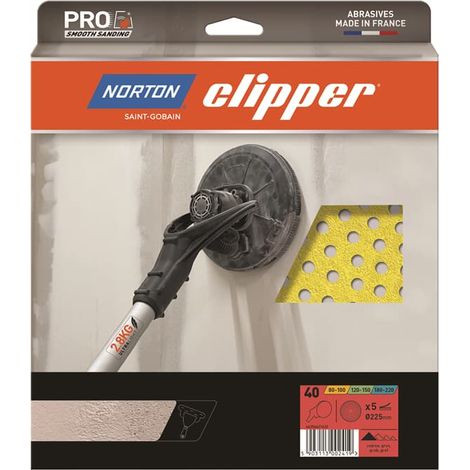 Norton Clipper Giraffenschleifscheiben 225mm Multi-Air Lochung 5er VE G40 - G220, Ausführung: Körnung G40 , 5er VE