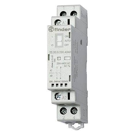Finder Installationsschütz 230VAC/DC,2S,LED 22.32.0.230.4340 (1/4)