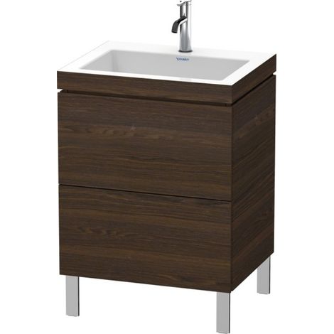 Duravit L-Cube meuble lavabo c-bonded avec socle sur pied, 60x48 (1/3)