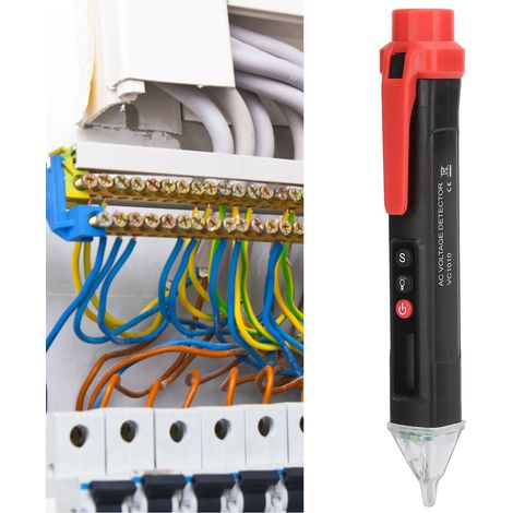 Induktiver Spannungsprüfer, multifunktional, hohe Präzision, für Elektroarbeiten, Überprüfung auf Unterbrechungen in Phasen- und Neutralleiterkreisen, für den Hausgebrauch, akustischer und optischer A (1/5)
