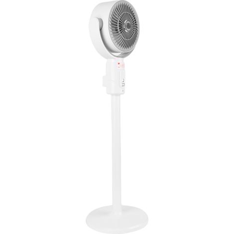 Ventilador de pedestal vertical oscilante manual con rotación de 180°, funcionamiento silencioso, control remoto, altura ajustable, 5 velocidades y temporizador de 8 horas para el dormitorio.