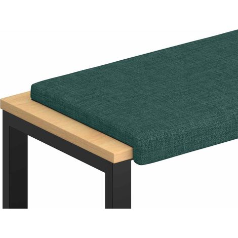 Cojín de banco Tela Verde oscuro Profundidad 35 cm vidaXL