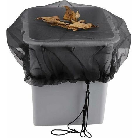 2 Pack Rain Barrel Mesh Cover, 95cm Garden Yard Outdoor Bucket, Water Tank Leaf Screen Insect Protection Cover (1/5)
