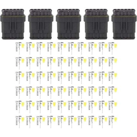 Kit di connettori elettrici per auto impermeabili – 6 pezzi, IP67, cablaggio auto facile e affidabile