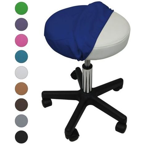 Drap housse de protection en éponge pour tabouret rond - Bleu azur - Vivezen
