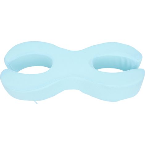 Oreiller ergonomique bleu en mousse à mémoire de forme douce, anti-écrasement du visage, pour un sommeil profond et confortable, idéal pour les personnes dormant sur le côté (9 cm / 3,54 po). (1/5)