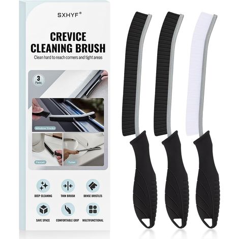 Brosse Nettoyage, De Nettoyage des Interstices, Joint Carrelage, Outils Ménagers pour La Cuisine, Salle Bain Et Le Véhicule (Noir) Noir - (1/5)
