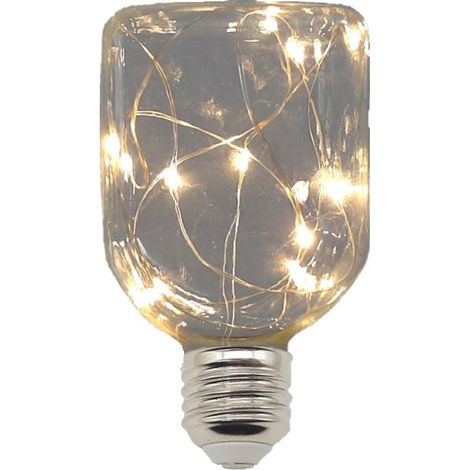 Bombilla LED SQ Especial Guirnalda con Hilo Luminoso Blanco Cálido E27