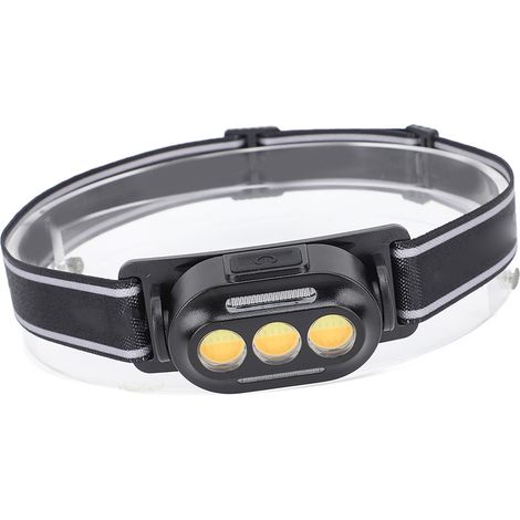 Lampe frontale étanche 500 mAh, rechargeable par USB, élastique, idéale pour le camping, le vélo et la pêche nocturne. (1/5)