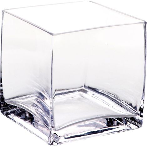 Regalo Italiano Vaso in Vetro Decorativo 12,5 x 12,5 Cm H 12 Cm – Design Moderno