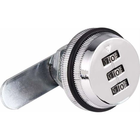 Serrures à combinaison par mot de passe à 3 chiffres, 30mm en alliage de zinc Cam Cabinet Code Lock pouRôtiroir de sécurité Boîte aux lettres Cabinet Tool Box Glass Cabinet Safe Locker-Fei Yu (1/4)