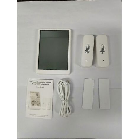 Intelligenter WLAN-Temperatur- und Feuchtigkeitsmonitor mit Sensor, App-Fernsteuerung und digitaler Temperatur- und Feuchtigkeitsanzeige