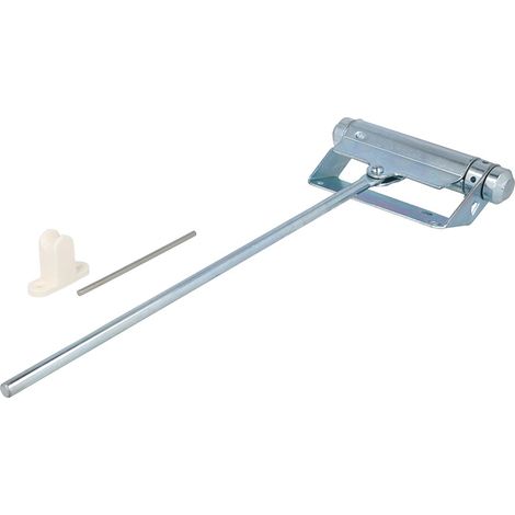 Türschließer Silber mit einstellbarer Feder – Stangentürschließer bis 40 kg (1/5)