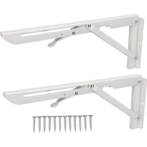 2pcs Folding Table Wall Mounted Shelf Vintage Support Bracket 90 Kg. (1/5)