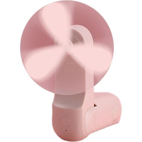 Leiser, tragbarer USB-Faltventilator für Schüler, Büro oder Outdoor-Aktivitäten, kleiner Mini-Ventilator als Geschenkidee, kleine rosa Katze (1/5)