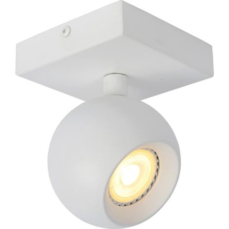 Spot plafond rond blanc orientable GU10 Favori Lucide (1/2)