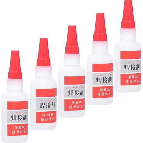 Lot de 5 tubes de 50 ml de colle super huileuse pour soudure, réparation de métaux, bois et céramique, accessoire de bricolage. (1/5)